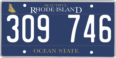 RI license plate 309746