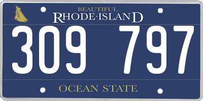 RI license plate 309797