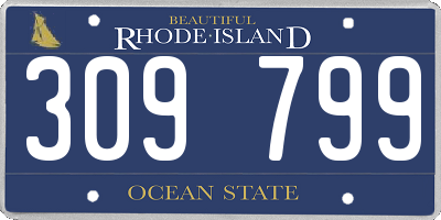 RI license plate 309799