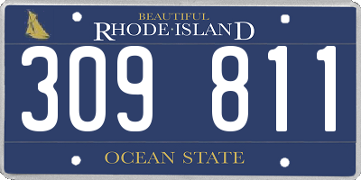 RI license plate 309811