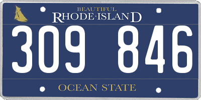 RI license plate 309846