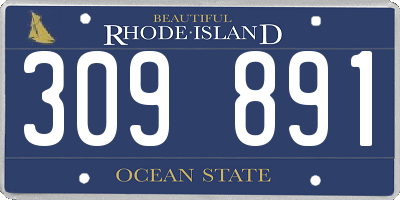 RI license plate 309891