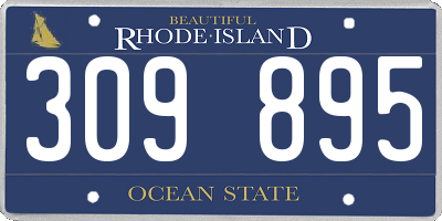 RI license plate 309895