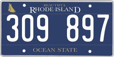 RI license plate 309897