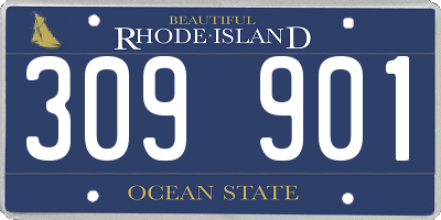 RI license plate 309901