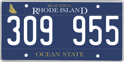 RI license plate 309955