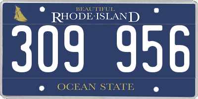 RI license plate 309956