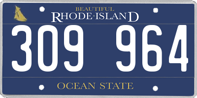 RI license plate 309964
