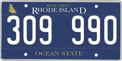 RI license plate 309990