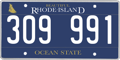 RI license plate 309991