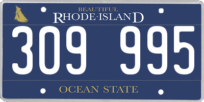 RI license plate 309995