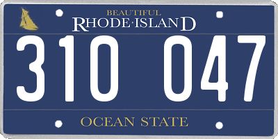 RI license plate 310047