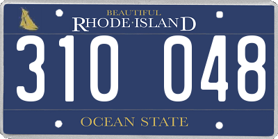 RI license plate 310048