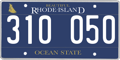 RI license plate 310050