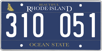 RI license plate 310051
