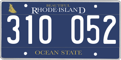 RI license plate 310052
