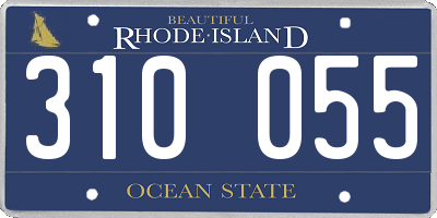 RI license plate 310055