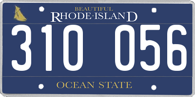 RI license plate 310056