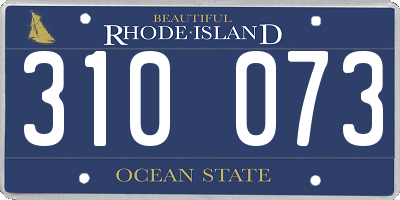 RI license plate 310073