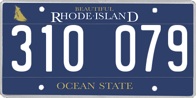 RI license plate 310079