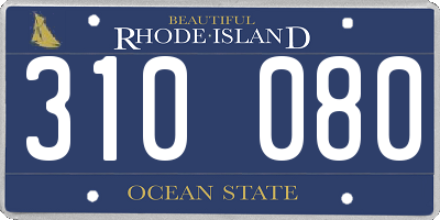 RI license plate 310080