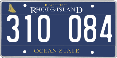 RI license plate 310084