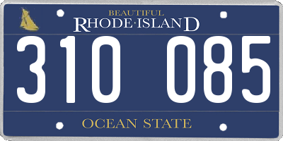 RI license plate 310085