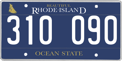 RI license plate 310090