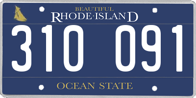 RI license plate 310091