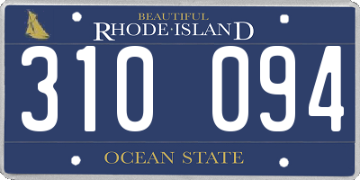 RI license plate 310094