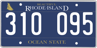 RI license plate 310095