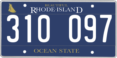RI license plate 310097