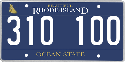 RI license plate 310100