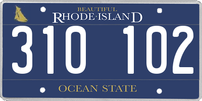 RI license plate 310102