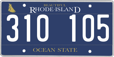 RI license plate 310105