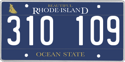 RI license plate 310109
