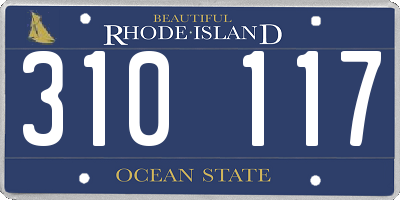 RI license plate 310117