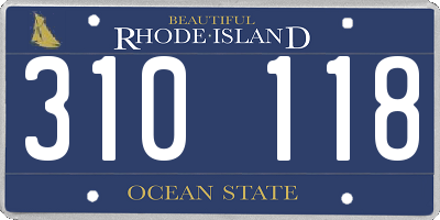 RI license plate 310118