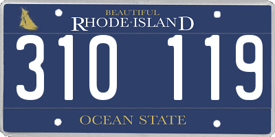 RI license plate 310119