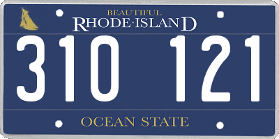RI license plate 310121