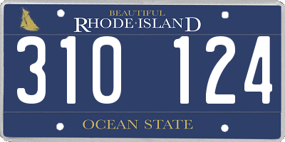 RI license plate 310124