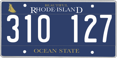 RI license plate 310127