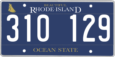 RI license plate 310129