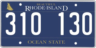 RI license plate 310130