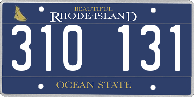 RI license plate 310131