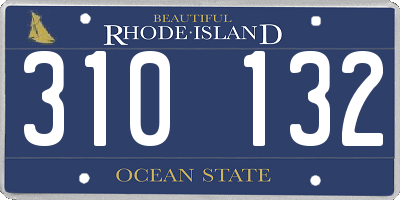 RI license plate 310132