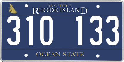 RI license plate 310133