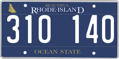 RI license plate 310140