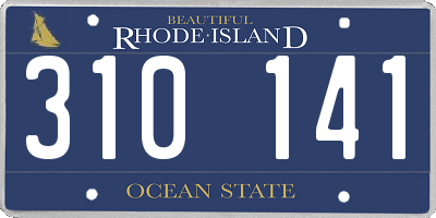 RI license plate 310141