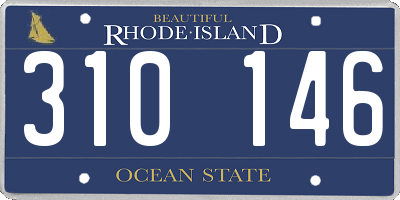 RI license plate 310146